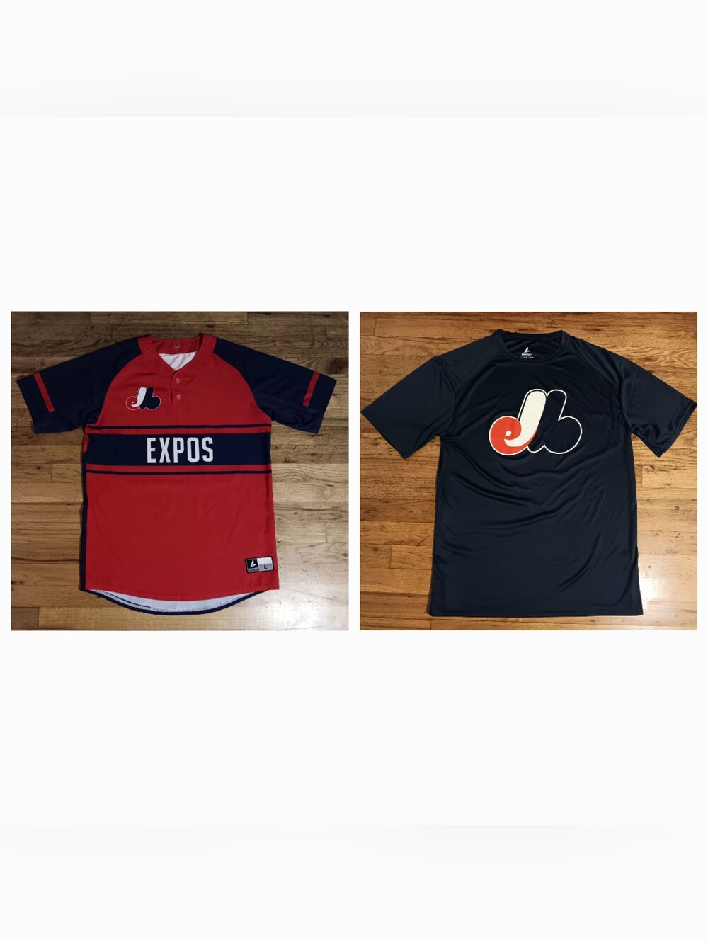vintage Montreal Expos 2 jersey shirt lot MLB Baseball Washington Nationals
